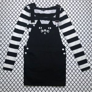 Spree Picky Cat Jumper & Express Striped Top Combo